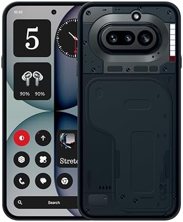Nothing Phone (4a) - Tripla Fotocamera 50MP, Ultra Zoom 70x, Smartphone Trasparente, Batteria Lunga Durata, Ricarica Rapida 50W, AMOLED 120Hz, Glyph Bar, 12GB+256GB - Nero
