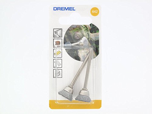 Dremel 442 Stahl-Drahtbürste, Durchmesser 13 mm, 2 Stück, 26150442JA - 2