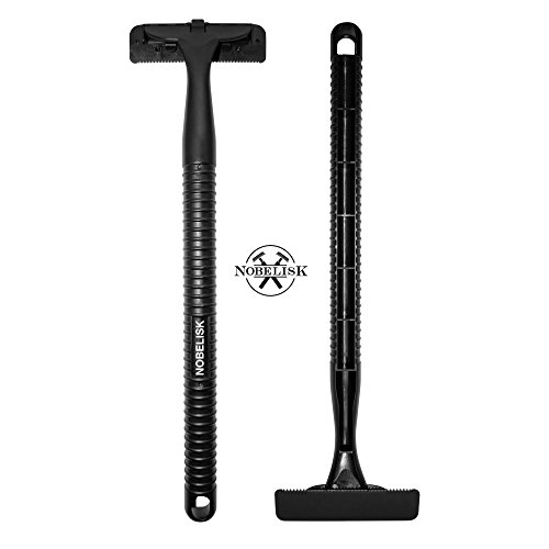 Premium-Rückenrasierer mit 2 Ersatzklingen | Körper-Rasierer für Männer | Rasierer für den Rücken mit Verlängerung mit 2 Wechselklingen - 2