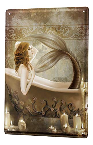 LEotiE SINCE 2004 Selina Fenech Cartel de Chapa Fantasy Gothic baño Decorativo de Pared de Metal Letrero 20x30 cm