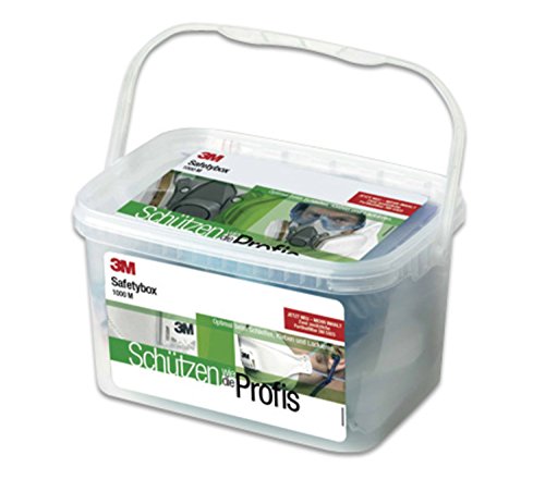 3M Safety Box 1000M, Inhalt u.a.: 1 x Halbmaske 6200M, 2 x Gasfilter 6055 A2, 4 x Partikelfilter 5925 P2R, 2 x Partikelmasken 9322, 1 x Bügelgehörschützer 1310, 1 x Vollsichtbrille 2890SA - 2