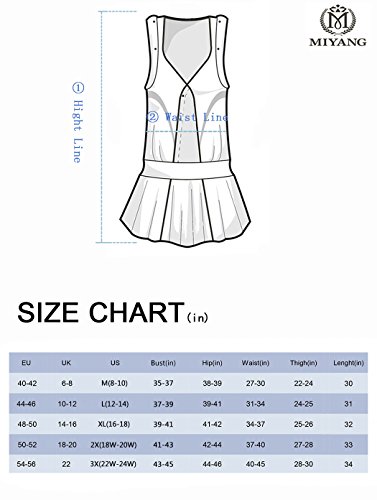 Summer Mae Damen Badekleid Plus Size Geblümt Figurformender Einteiler Badeanzug Swimsuit - 4