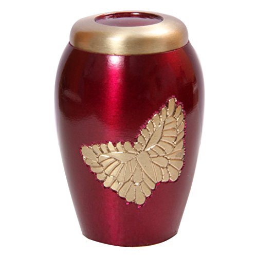 Memorial Messing Urns, Lovely Golden fliegenden Schmetterling pink Urne für Asche