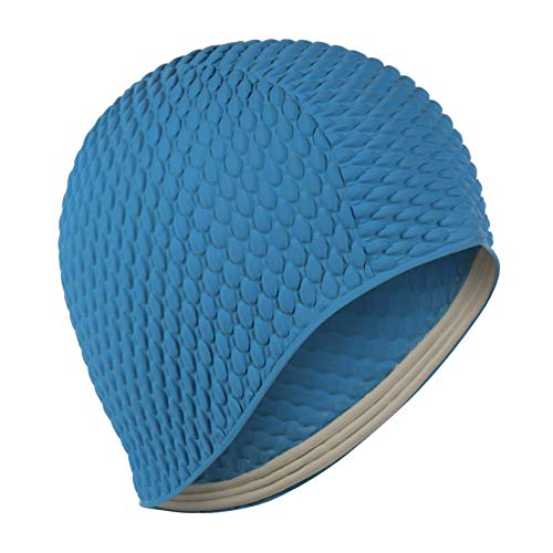 Fine Saratoga - Gorro de natación estilo retro unisex, turquesa