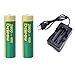 Produktbild Expresstech @ Akku Ladegerät + 2x 18650 Batterien Li-ion 2800mAh für Taschenlampe Stirnlampe LED