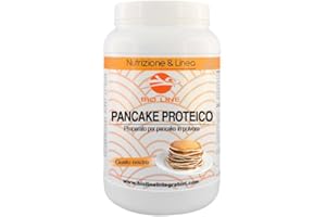Laboratori Bio Line - Preparato per Pancake ad Alto Contenuto Proteico con Albume d'Uovo, Farina di Avena Senza Glutine (750 gr) Ideale per Colazione Proteica con Pochi Zuccheri (Gusto Neutro)