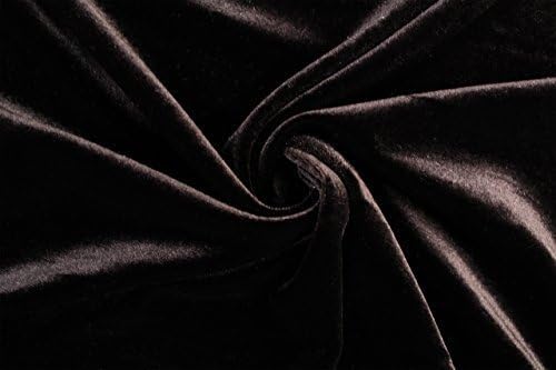 SPANDEX VELVET FABRIC (4 WAY STRETCH) - WIDTH 150 CM (Black)