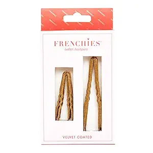 Blond : Frenchies Ultra Flocked Extra Soft French Twist Hair Pins: The French Hair Pins for Buns, Updo Hairstyles, Hair Extensions + Wigs - 20 Count Blond