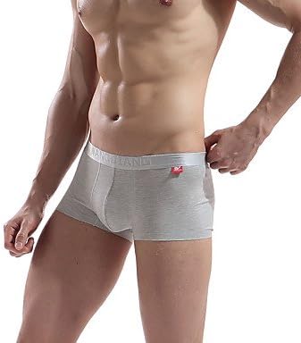 TT&amp;NEIYI Men's Solid Shorties &amp; Boyshorts Panties Ultra Sexy Boxers Underwear Breathable Modal/Spandex Blue/Black/Red/Grey , red , m