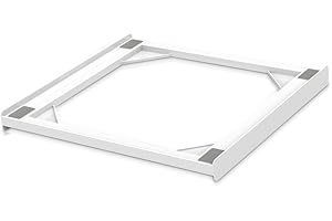 Xavax 110222 Marco de montaje intermedio universal (marco de conexión para lavadora y secadora, incluye correa de amarre) blanco