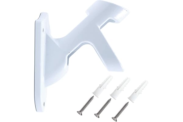 Tiardey Support de Montage de Porte-Drapeau Blanc à Double Position avec matériel - Fabriqué en Alliage d'aluminium - Revêtement résistant et sans Rouille - Diamètre intérieur de 1 po
