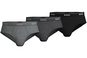 Hugo Boss Męskie majtki 3p Us Co 01brief 01breve 10145963 01, Węgiel drzewny/czarny/ciemnoszary, XXL