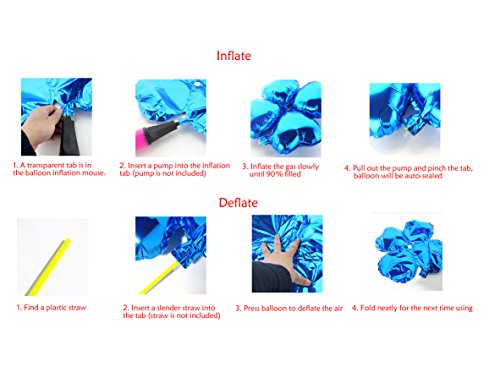 Somine Party Luftballons Set – inklusiv die Ballons mit Geformte von HAPPY BIRTHDAY Buchstaben, Sonnenblume, Regenbogen, Lutscher, Fahne dreieckig Banner für Partei Dekoration - 7