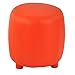 Coavas PU Bounded Leather Round Shape Comfortable Coffee Table Ottoman Footstools Ottoman,orange