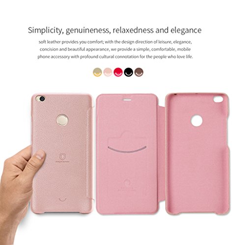 XiaoMi Mi Max 2 Funda - Protecci  n Completa Suave Cubierta Caja Cubierta del Tir  n con Ranura Tarjetas para XiaoMi Mi Max 2 - Pink