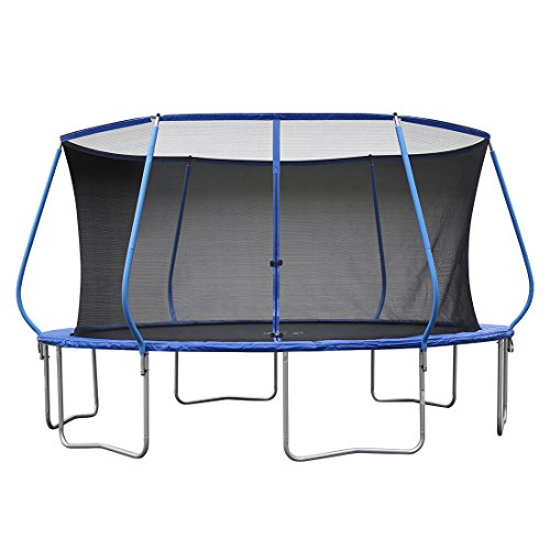 HLC 15FT Garden Round Outdoor Trampoline With Safety Net Enclosure , Best gift for Family