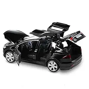 KTRS Diecast Model Metal Tesla Toy Car with Sound and Light for Kids