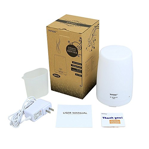 InnooTech Aroma Diffuser 300ml Diffusor Ultraschall Luftbefeuchter Kalten Nebel Technologie Abschaltautomatik Raumbefeuchter mit 7 LED Farbwechsel und Ebook für Babies Yoga Kinderzimmer Schlafzimmer Büro usw. - 8