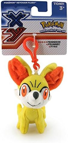 Genuine Tomy Pokemon XY 3.5" Plush Keychain Keyring - Pikachu, Froakie, Chespin or Fennekin (one supplied) from Very Bazaar (Fennekin)