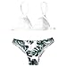 Price comparison product image Kingwo 2018 Hot Sale Bikini Set, Womens Swimwear Leaves Print Push-Up Padded Bathing Swimsuit Beachwear (White, M)