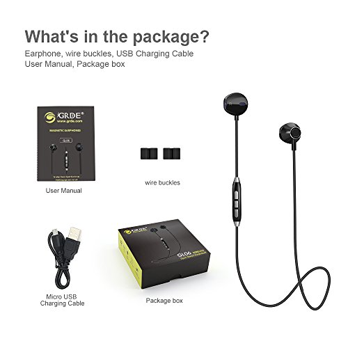 Bluetooth KopfhÃ¶rer 4.1 In Ear KopfhÃ¶rer magnetische Headset Wireless Sport Headset KopfhÃ¶rer mit intelligente Sprachaufforderung und Multipoint Magnet/Mic fÃ¼r iOS iPhone Smartphone 8 8 Plus X Android (GL06)