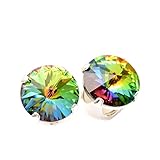 End of line clearance. 925 Sterling Silver stud earrings expertly made with Enchanted Forest crystal from SWAROVSKI® for Women