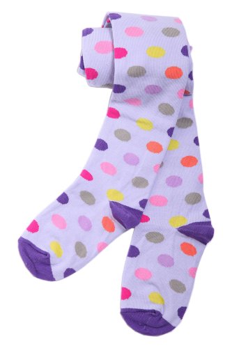 Weri Spezials Baby and Children Tights, Lilac/Multicoloured Peas, Size: 9-10 years (134/146)