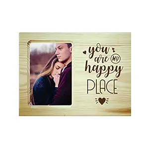 TheYaYaCafe You are My Happy Place Engraved Wooden Photo Frame for Home Table Wall