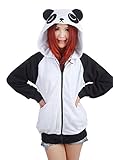 KiKa Monkey Cosplay Einhorn Tier Hoodie Jacke Pullover Party Kostüm (L, Panda) - 