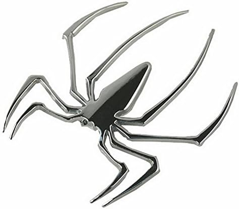 lsqSTAR Cool Silver 3D Spider Spiderman Emblem Car Decal Sticker