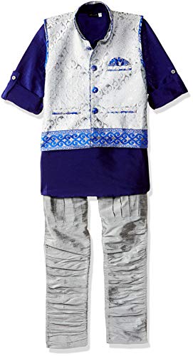 AJ DEZINESKids Ethnic Wear Kurta Pyjama Waistcoat Set for Boys