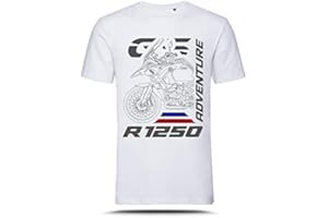 AZGRAPHISHOP T-Shirt con Grafica R 1250 GS ADV Rallye Silhouette Style TS-BM-015