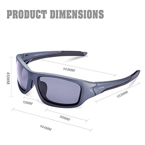 Carfia Premium Polarisierte Sport Sonnenbrille Outdoor Sportbrille Fahren Sonnenbrille für Damen und Herren Autofahren Ski Laufen Golf Angeln Radfahren, 100% UV400 Schutz - 3