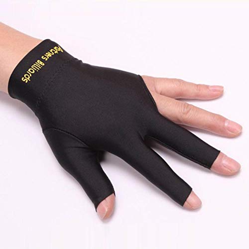 PROKTH 1pcs Gants de Billard 3 Doigts Gants 3 Doigts Gant de Billard Queue Snooker Gants Shooters Gant de Billard Accessoire de Piscine Queue Billard