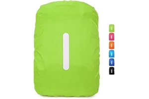 DONJIM Reflectante Funda Mochila Impermeable, Cubre Mochila Impermeable al Aire Libre, Protector Lluvia Mochila con Banda Reflectante, Funda Impermeable para Mochila para Senderismo Camping Equitación