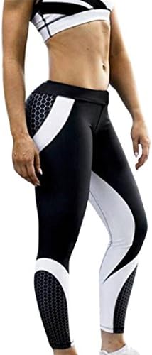 Hmeng Women' Sports Tight High-Rise Trousers Yoga Running Leggings Fitness Gym Pants (Black, S)