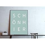 Typo Poster: schön hier, white o