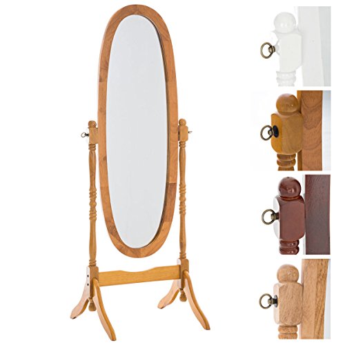 CLP Holz-Standspiegel CORA, oval, im Landhausstil, Größe 150 x 60 cm eiche