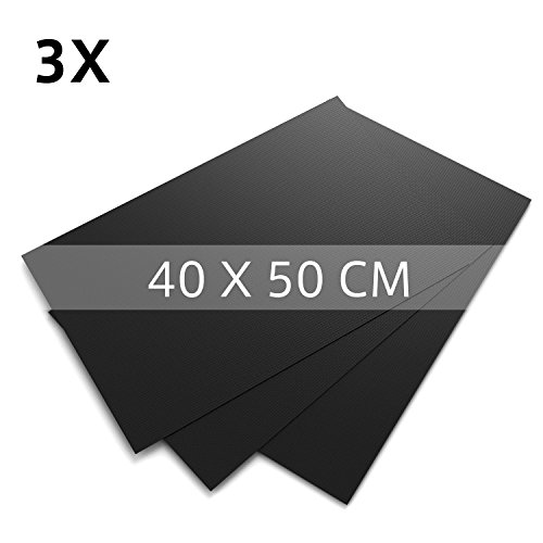 Grillmatte zum Grillen und Backen, Aodoor Barbecue Grillmatte Non-Stick grill backmatte, silikonmatte grill Garantiert hitzebeständig 40x50cm (3er Set) - 2