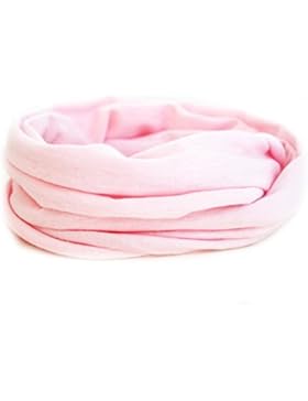 Kleinkinder und Baby - Loop zweifach gewickelt, uni rosa, Kids Schlauchschal, Schal Tuch für Mädchen und Jungen
