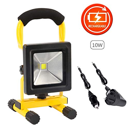 10w led rechargeable work lights portable floodlight ip65 waterproof spotlight car home emergency security light outdoor travel lamp for camping workshop garden garage
