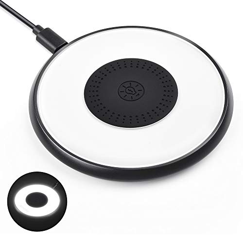 XZANTE 7.5W Wireless Charger silicone Base Qi Fast Charging Pad With LED light for Samsung Galaxy Note8 S8/Plus S7 Edge, Standard Charge for iPhone 8/Plus X and Qi Enabled Devices