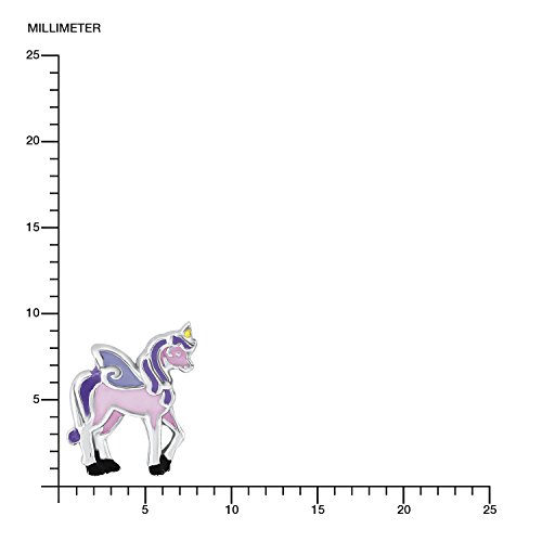 Prinzessin-Lillifee-Kinder-Ohrstecker-Mdchen-Einhorn-Rosie-925-Silber-Emaille-rosa-lila