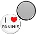 I Love Paninis - 77mm Round Compact Mirror