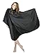 WM Beauty Professional Water Repellent Adjustable Hair Salon Cape with Snaps Closure, Black