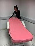 Pink Beauty Massage Treatment Couch Cover With Face Hole