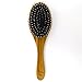 Boar Bristle Hair Brush - Natural Wooden Bamboo Handle Best for Styling, Straightening, Detangling or to Set Thick, Thin, Fine, Straight, Curly, Wavy, Long, Short, Dry, or Damaged Hair on Men or Women