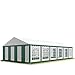 Produktbild TOOLPORT Party-Zelt Festzelt 6x12 m Garten-Pavillon -Zelt 500g/m² PVC Plane in grün-weiß Wasserdicht
