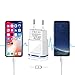 Produktbild HKFV für Samsung Light LED EU Stecker 5V 4A Wandadapter 2 USB Ports Ladegerät für iPhone LED Blaues Ladegerät 2-Port-USB-Ladestecker