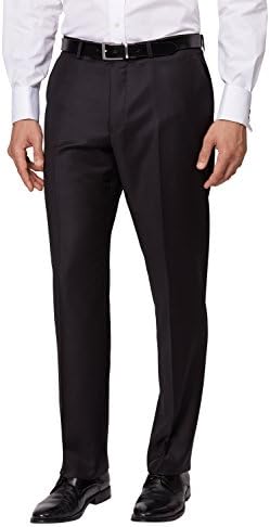 Ermenegildo Zegna Cloth Men's Regular Fit Black Trousers 34S